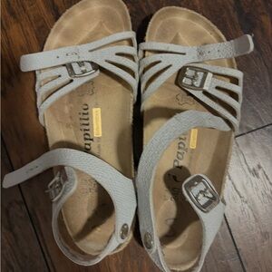 Papillio Gray Strappy Sandals